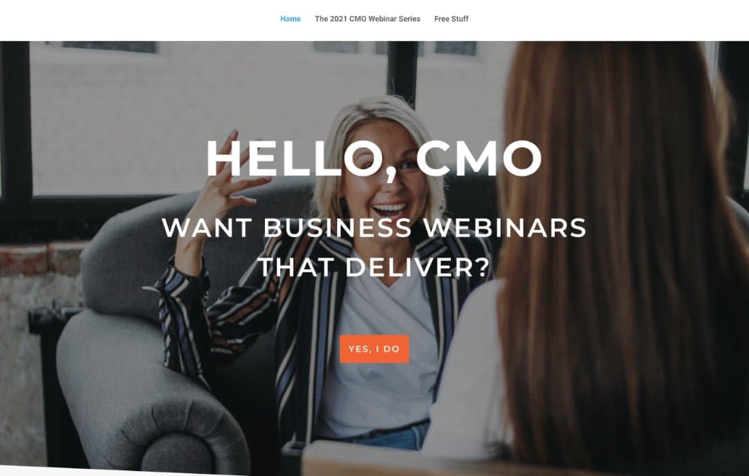 Hello CMO B2B marketing content by Dean Waye